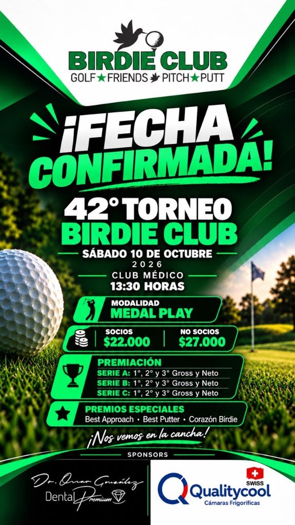 42° Torneo Birdie Club · Fecha confirmada